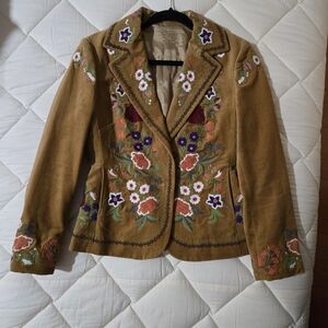 Embroidered Velvet Jacket